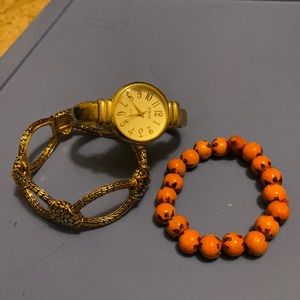 Bracelet and Gold Watch Bundle
